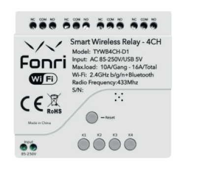 Fonri Wifi Akıllı 4 Kanal Röle